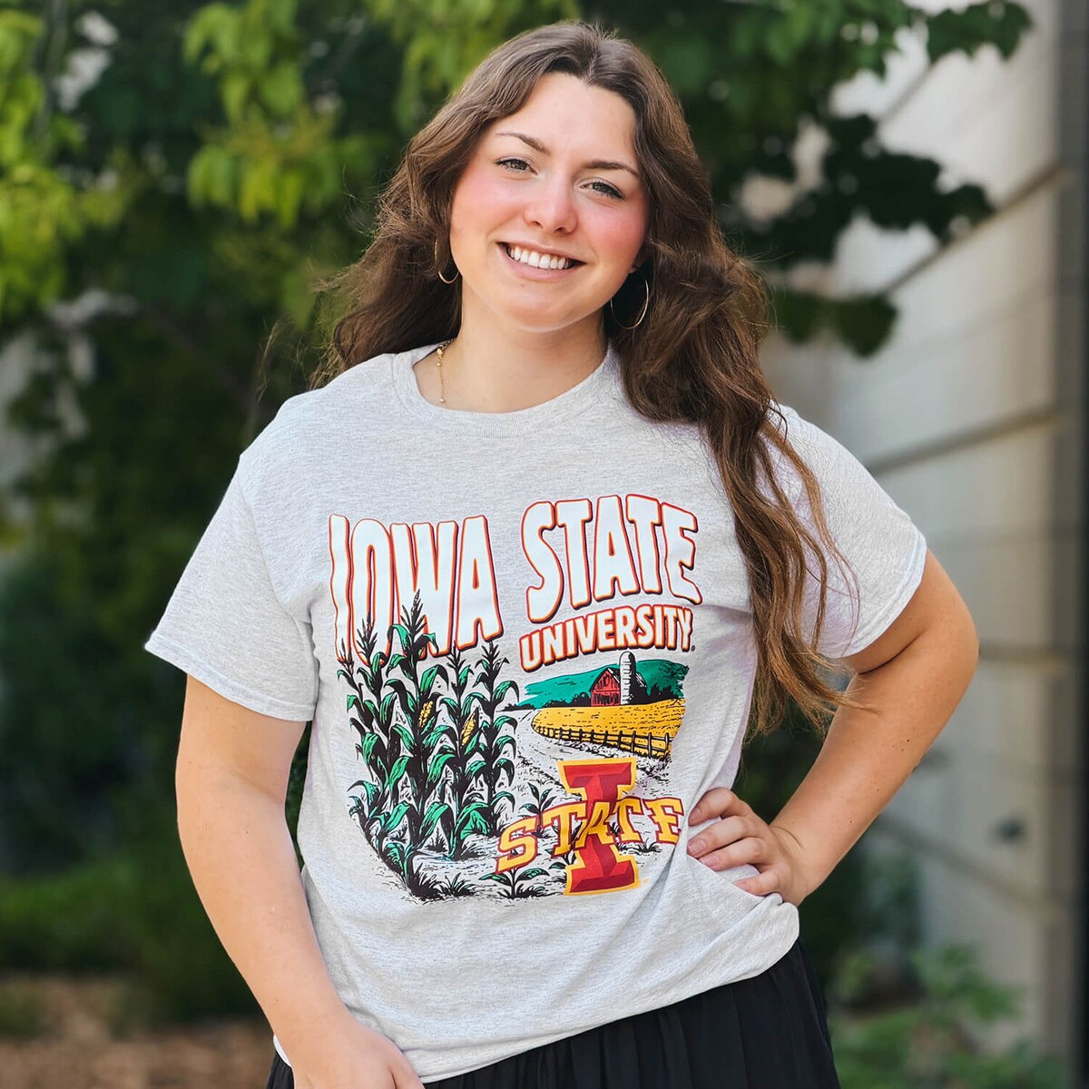 College House I-State Gray Cornfield ISF26 Short Sleeve T-Shirt